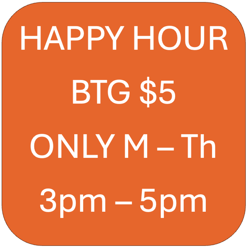 Happy Hour Glass of Wine